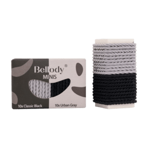 Bellody Mini Haargummis Schwarz/Grau 20 Stück