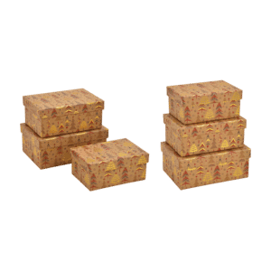 ba-exclusive Weihnachten 2022 Geschenkboxen Set Winterwald Dekor 3 Stück