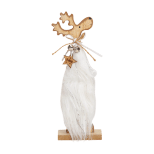 ba-exclusive Weihnachten 2022 Elch mit Kunstfell aus Holz 1 Stück